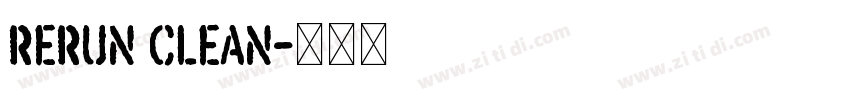 ReRun Clean字体转换